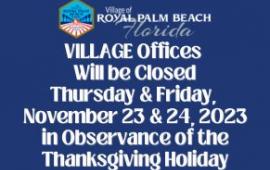 Village Offices Closed in Observance of Thanksgiving