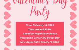 Senior Program Valentine’s Day Party Flyer
