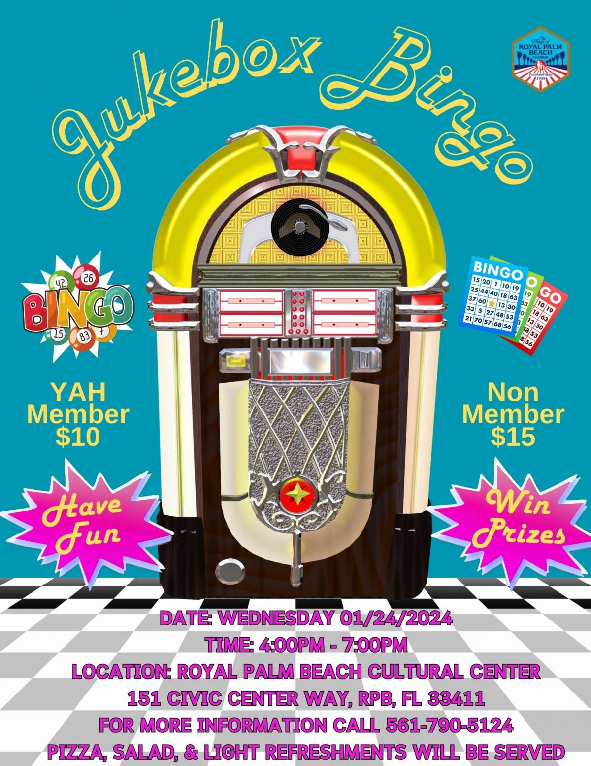 YAH Jukebox Bingo