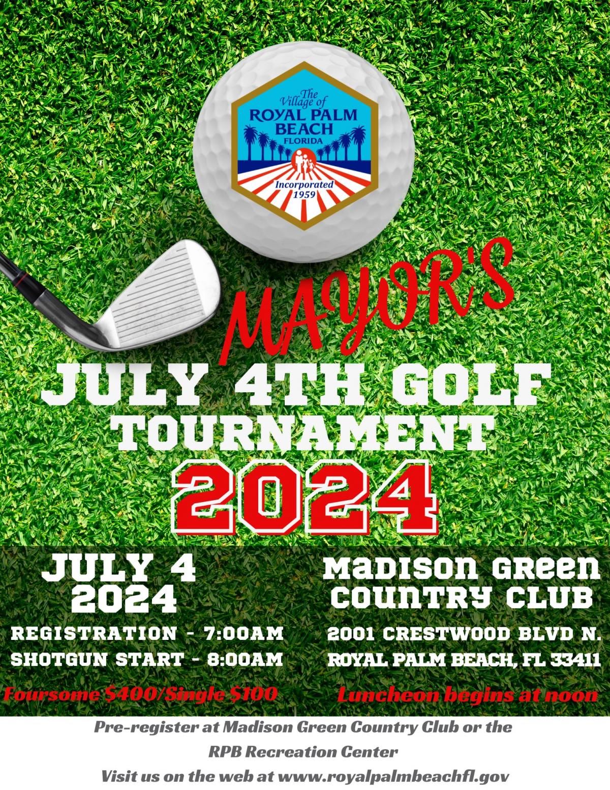 Mayor's July 4th Golf Tournament