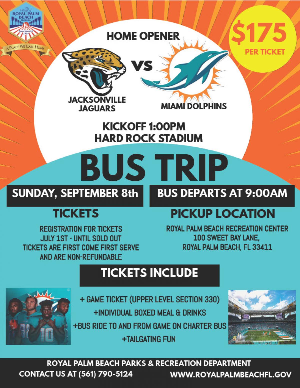 Dolphins vs. Jaguars Bus Trip